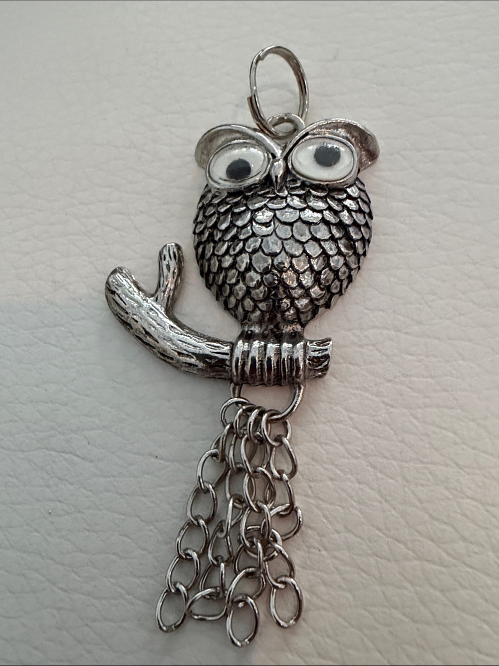 Silver Owl Bird Pendant Charm - Pets Bird Accessory